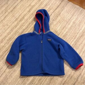 Patagonia Baby Synchilla Fleece blue hooded zip up size 24 months